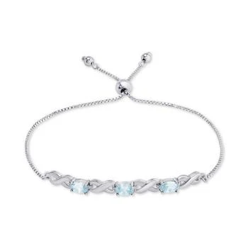 Macy's | Amethyst Bolo Bracelet (1-3/4 ct. t.w.) in Sterling Silver (Also in Blue Topaz, Sapphire & Simulated Opal),商家Macy's,价格¥265