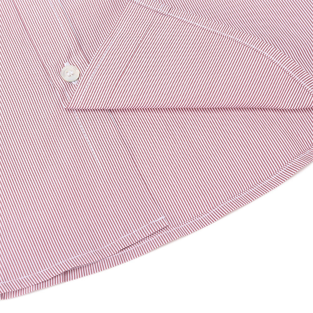 PRIVATE WHITE V.C.评价, Emporio Armani | EMPORIO ARMANI 男士红色条纹棉质刺绣徽标长袖衬衫 8N1C75-1V04Z-F306商品图片 独家减免邮费