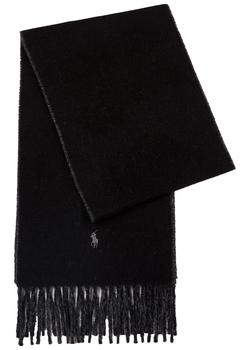 推荐Black wool-blend scarf商品