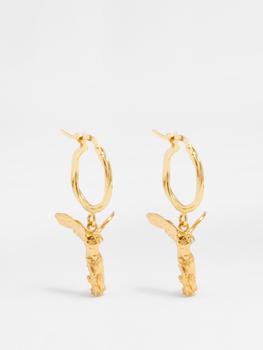 Hermina Athens | Niki gold-plated hoop earrings商品图片,