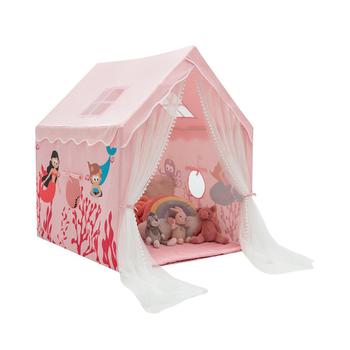 商品Kids Playhouse Large Children Indoor Play Tent Gift w/ Cotton Mat Longer Curtain图片