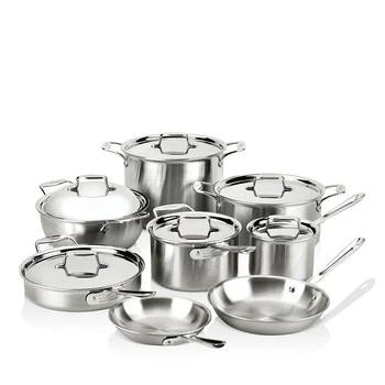 All-Clad | All Clad d5 Stainless Brushed 14-Piece Cookware Set,商家Bloomingdale's,价格¥11216