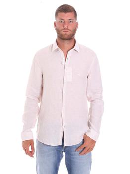 Calvin Klein | Calvin Klein K10k107236 Men's Shirt Composition: 100% LindoLore: Beige, BiancoDescription: linen shirt with long sleeve gessable fantasy, all-over.商品图片,