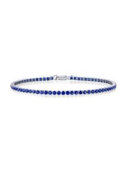 商品Saks Fifth Avenue | 14K White Gold & Blue Sapphire Tennis Bracelet,商家Saks OFF 5TH,价格¥12716图片