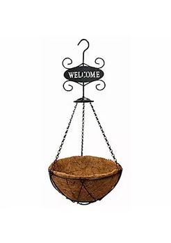 商品Gardener's Select | Gardener's Select (#CBS1502) Hanging Basket w/ Welcome Sign (12.5" x 12.5" x 25"),商家Belk,价格¥195图片