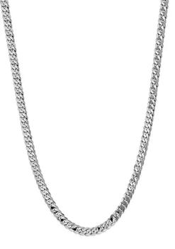商品Belk & Co. | Men's 14K White Gold 7.25 Millimeter Beveled Curb Chain Necklace,商家Belk,价格¥18857图片