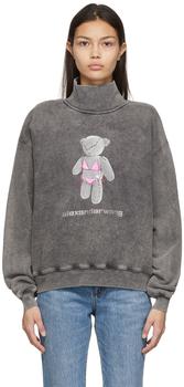 alexander wang卫衣直邮, Alexander Wang | Grey Teddy Bear Print Sweatshirt商品图片 6折