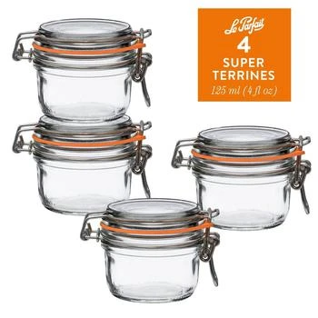 Le Parfait | Super Terrines Jars 125ML (4OZ)/ SET OF 4,商家Verishop,价格¥295