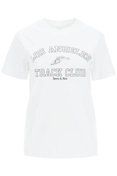 Sporty & Rich | Sporty rich track club cotton t-shirt商品图片 8.8折