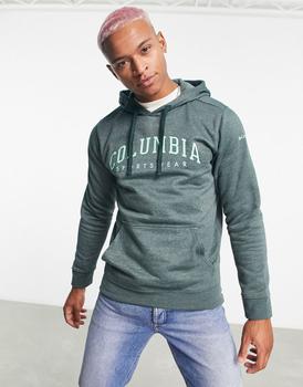 Columbia | Columbia Trek collegiate logo heavyweight hoodie in spruce green商品图片,