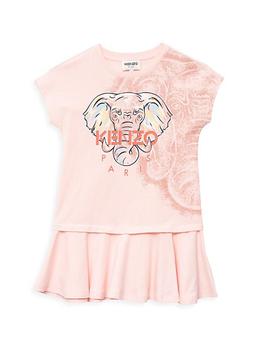 推荐Little Girl's & Girl's Elephant T-Shirt Dress商品
