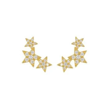 ADORNIA | Adornia Crystal Starburst Studs gold,商家Premium Outlets,价格¥184