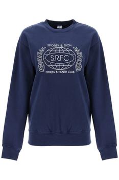 推荐Sporty rich s.r.f.c. cotton sweatshirt商品