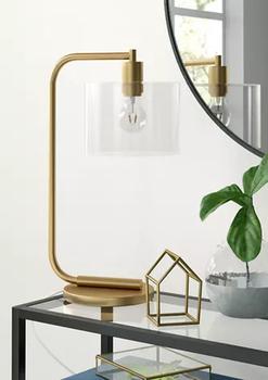 商品Cadmus Brass Table Lamp- Clear Glass图片