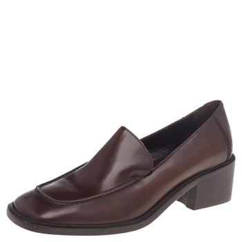 古驰高帮鞋, [二手商品] Gucci | Gucci Brown Leather Loafers Pumps Size 37.5商品图片 8.9折