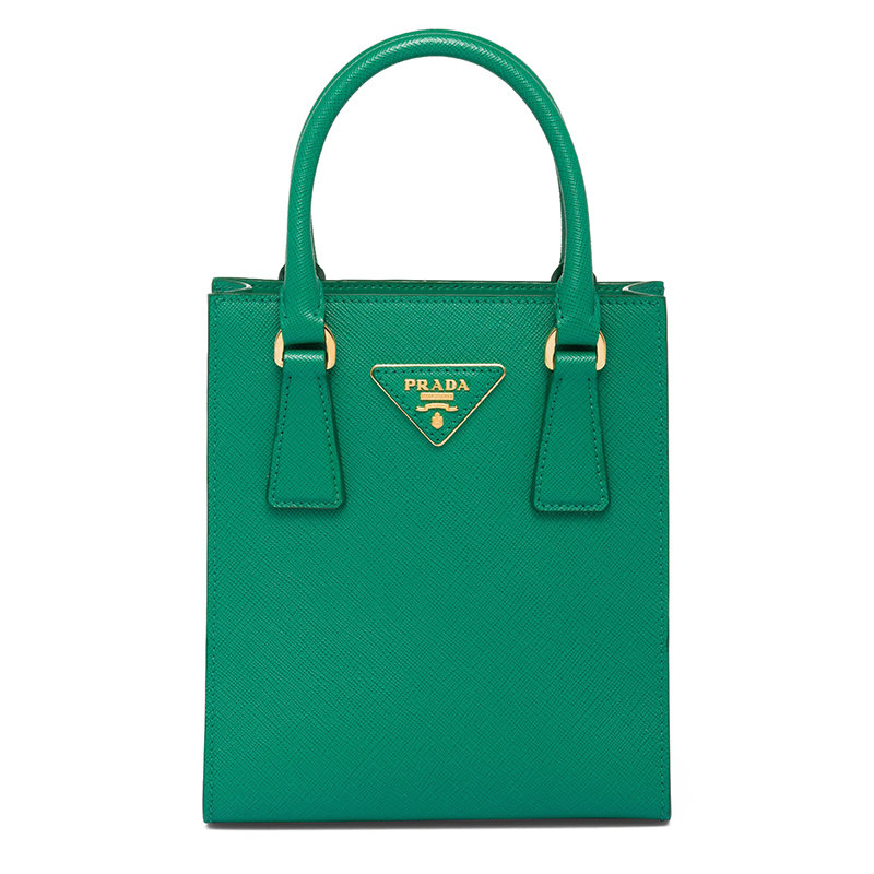 Prada | 【预售3-7天】PRADA/普拉达 22新款 女士芒果绿saffiano皮革金属扣双提手和可拆卸肩带斜挎手提包1BA358_NZV_F0458_V_OOO商品图片,8折, 包邮包税