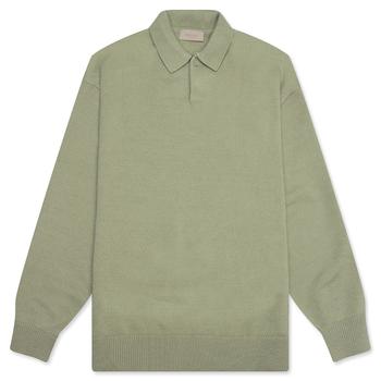 essentials polo, Essentials | Fear of God Essentials Knit L/S Polo - Seafoam商品图片 