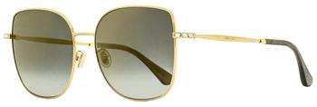 推荐Jimmy Choo Women's Square Sunglasses Fanny/G/SK J5GFQ Gold/Gray Glitter 59mm商品