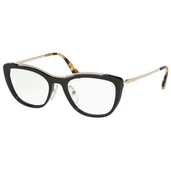 Prada | Prada Women's Eyeglasses - Black Cat Eye Full-Rim Frame | PRADA 0PR04VV 1AB1O153,商家My Gift Stop,价格¥818