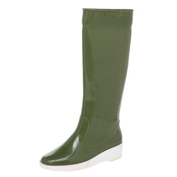 [二手商品] Fendi | Fendi Green Rubber Wedge Rain Boots Size 36商品图片,5.1折