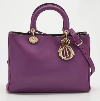 迪奥托特包, Dior | Dior Purple Leather Medium Diorissimo Tote商品图片 5折