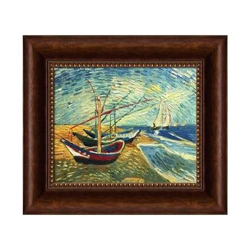 La Pastiche | By Overstockart Fishing Boats On The Beach At Saintes-Maries with Verona Cafe Frame, 12" x 14",商家Macy's,价格¥2357