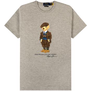 Ralph Lauren | Ralph Lauren Custom Slim Fit Polo Bear Print T-Shirt Grey Heather商品图片,满$200享9折, 满折