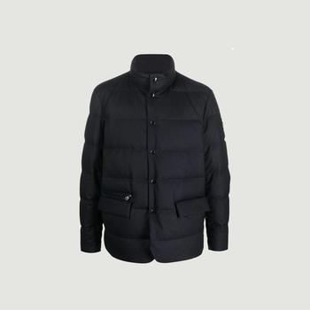 Woolrich | Luxe wool and duck down quilted jacket Melton blue Woolrich商品图片,