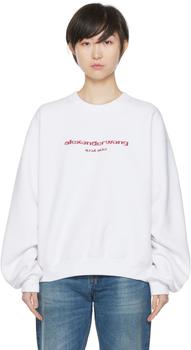 alexander wang卫衣直邮, Alexander Wang | White Cotton Sweatshirt商品图片 