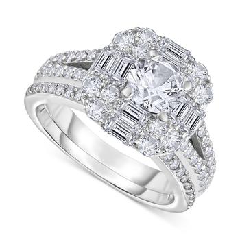 商品Macy's | Diamond Round & Baguette Bridal Set (2 ct. t.w.) in 14k White Gold,商家Macy's,价格¥69137图片