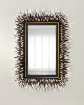 商品Janice Minor | Porcupine Quill Rectangle Mirror,商家Neiman Marcus,价格¥13329图片