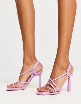 推荐ALDO Amila heeled sandals in bright purple商品