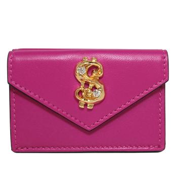 product Moschino Dollar Sign Pink Trifold Leather Wallet image
