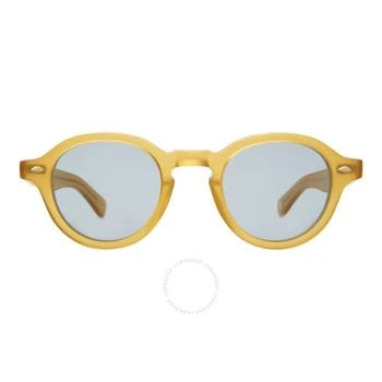 GARRETT LEIGHT | FLIPPER SUN Semi-Flat Pure Blue Round Sunglasses 2110 BLON/SFPBLU 45,商家Jomashop,价格¥618