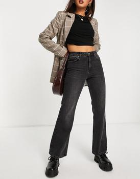 美国Topshop, Topshop | Topshop Two 90s flare jean in washed black商品图片 