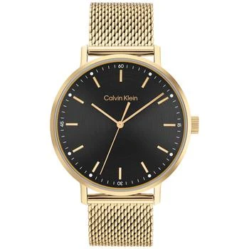 Calvin Klein | Gold-Tone Mesh Bracelet Watch 42mm,商家Macy's,价格¥1116