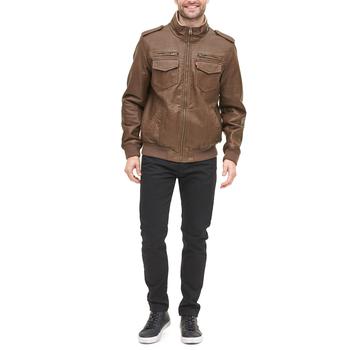 李维斯外套, Levi's | Men's Sherpa Lined Faux Leather Aviator Bomber商品图片 7折×额外7折, 额外七折