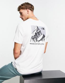 The North Face | The North Face Sketch Box back print t-shirt in white Exclusive at ASOS商品图片,