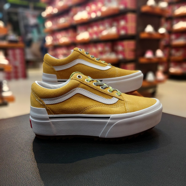 vans女鞋海淘, Vans | 【韩国直邮|包邮包税】万斯 Old Skool Stacked #Multi Lace #男女通用鞋 #golden yellow/true white (VN0A4U159XW)商品图片 4.3折×额外9折, 包邮包税, 额外九折