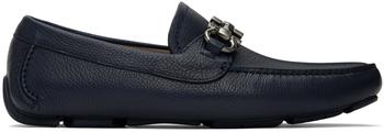 Salvatore Ferragamo | Navy Driver Loafers商品图片,