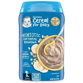 Gerber品牌, 商品婴儿2段辅食香蕉味燕麦糊 添加益生菌 227g, 价格¥33
