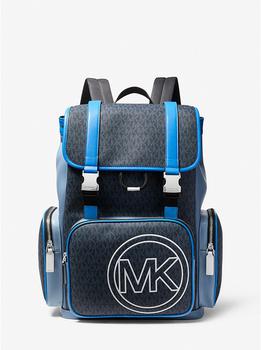 mk双肩包图片, Michael Kors | Cooper Logo and Color-Block Faux Leather Backpack商品图片 6.1折