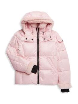 商品S13 | Girl's Faux Fur Trim Down Puffer Jacket,商家Saks OFF 5TH,价格¥510图片