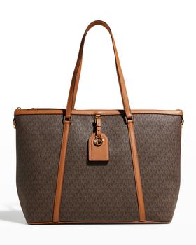 michael kors tote托特包, Michael Kors | Heritage Large Monogram Travel Tote Bag商品图片 7.5折