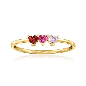RS Pure | RS Pure by Ross-Simons Multi-Gemstone Heart Ring in 14kt Yellow Gold,商家Premium Outlets,价格¥1803