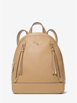 mk双肩包图片, Michael Kors | Brooklyn Medium Pebbled Leather Backpack商品图片 