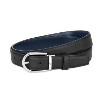 万宝龙皮带怎么选, MontBlanc | Men's Horseshoe-Buckle Leather Belt商品图片 