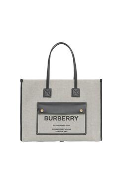 burberry tote, Burberry | Two-tone canvas and leather medium freya tote商品图片 