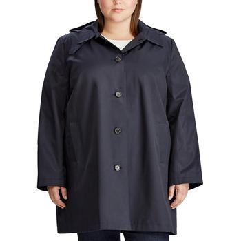 商品Plus Size Hooded Raincoat, Created for Macy's图片