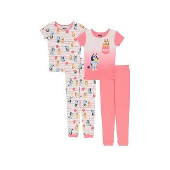 Bluey | Big Girls Cotton Pajama, 4 Piece Set,商家Macy's,价格¥225